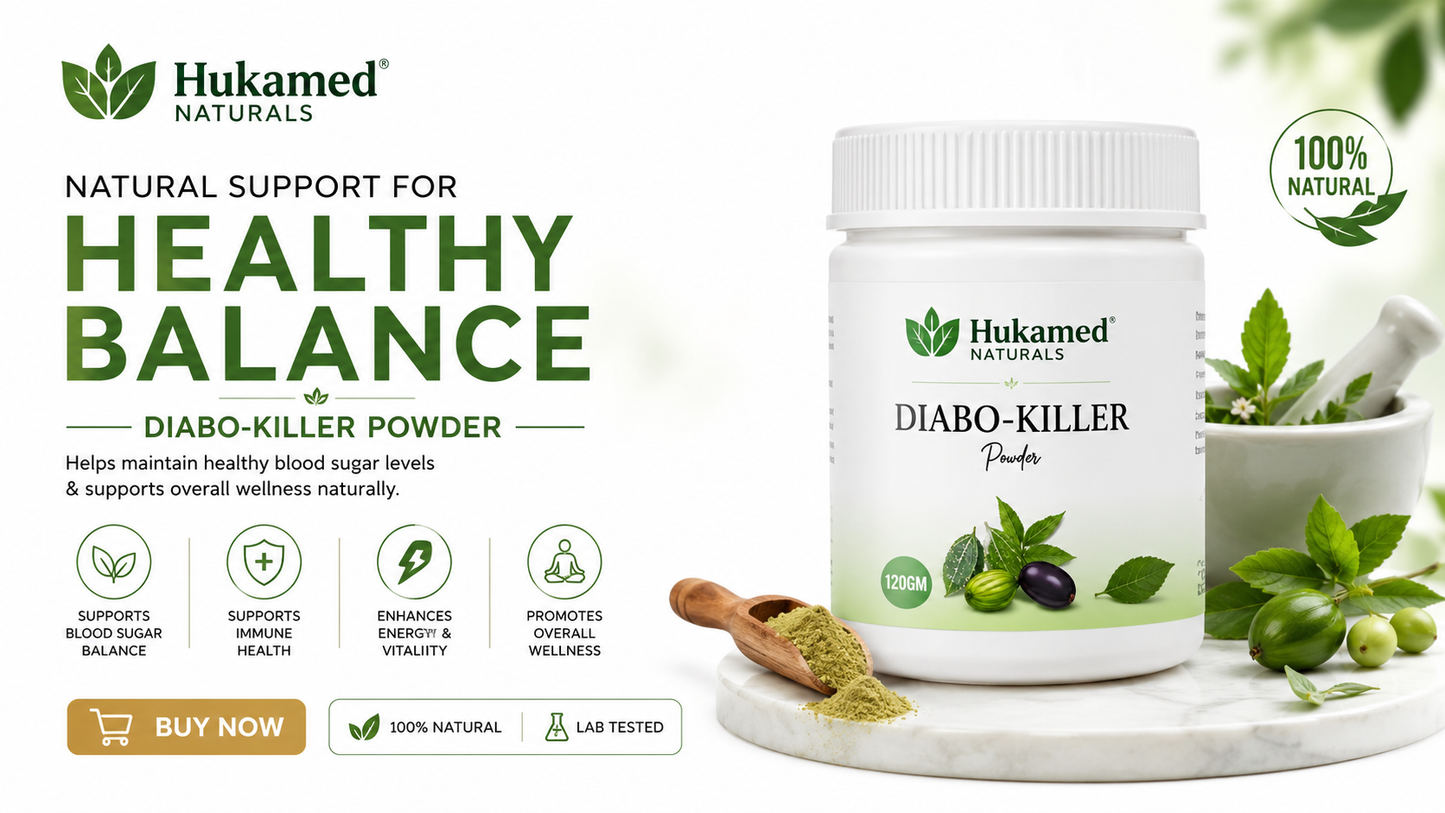 Diabo Killer Powder – Premium Herbal Blend by Hukamed Naturals