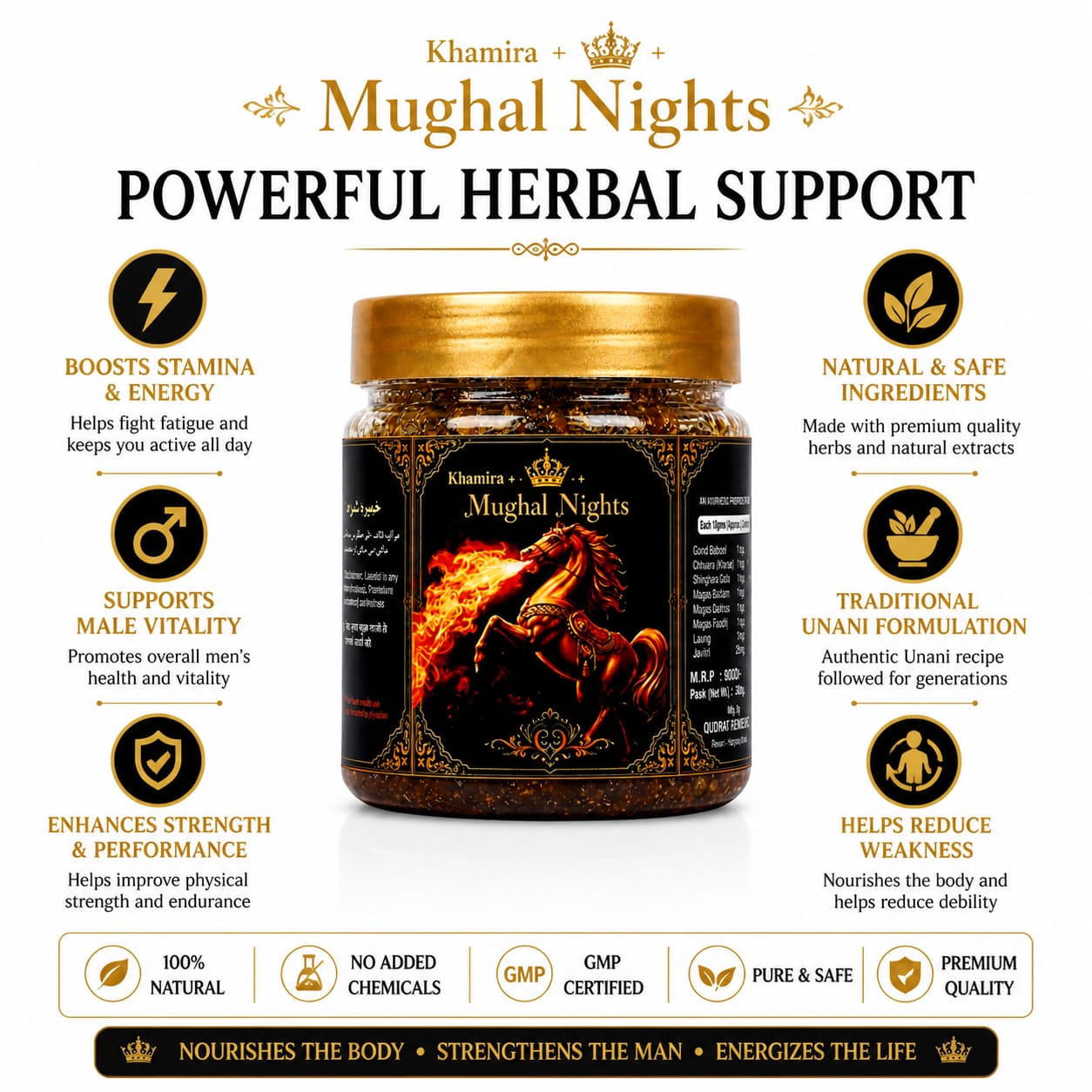 Mughal Nights Majun | Premium Unani Herbal Wellness Formula for Men | Hukamed Naturals