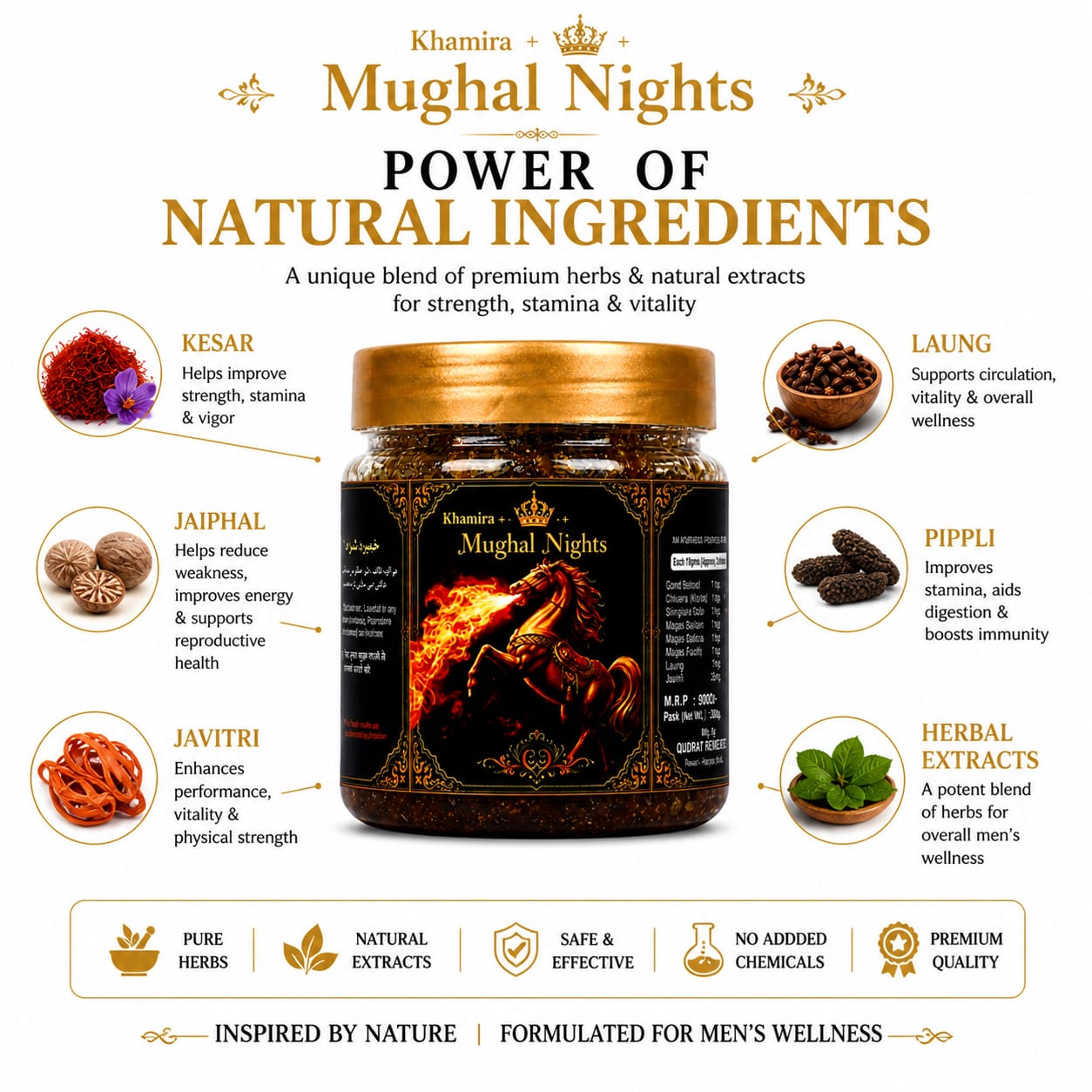 Mughal Nights Majun | Premium Unani Herbal Wellness Formula for Men | Hukamed Naturals