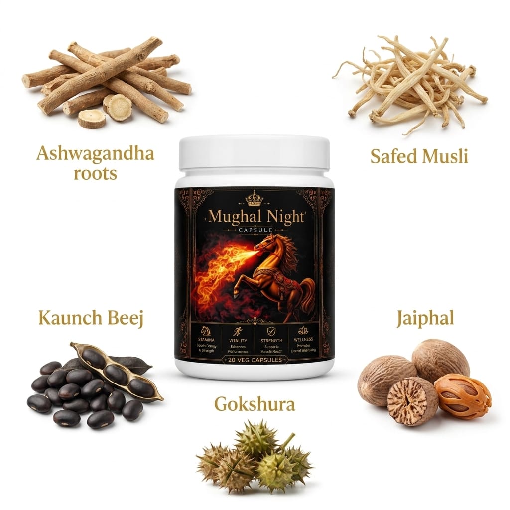 Mughal Nights Capsules – Premium Herbal Wellness Formula | Hukamed Naturals