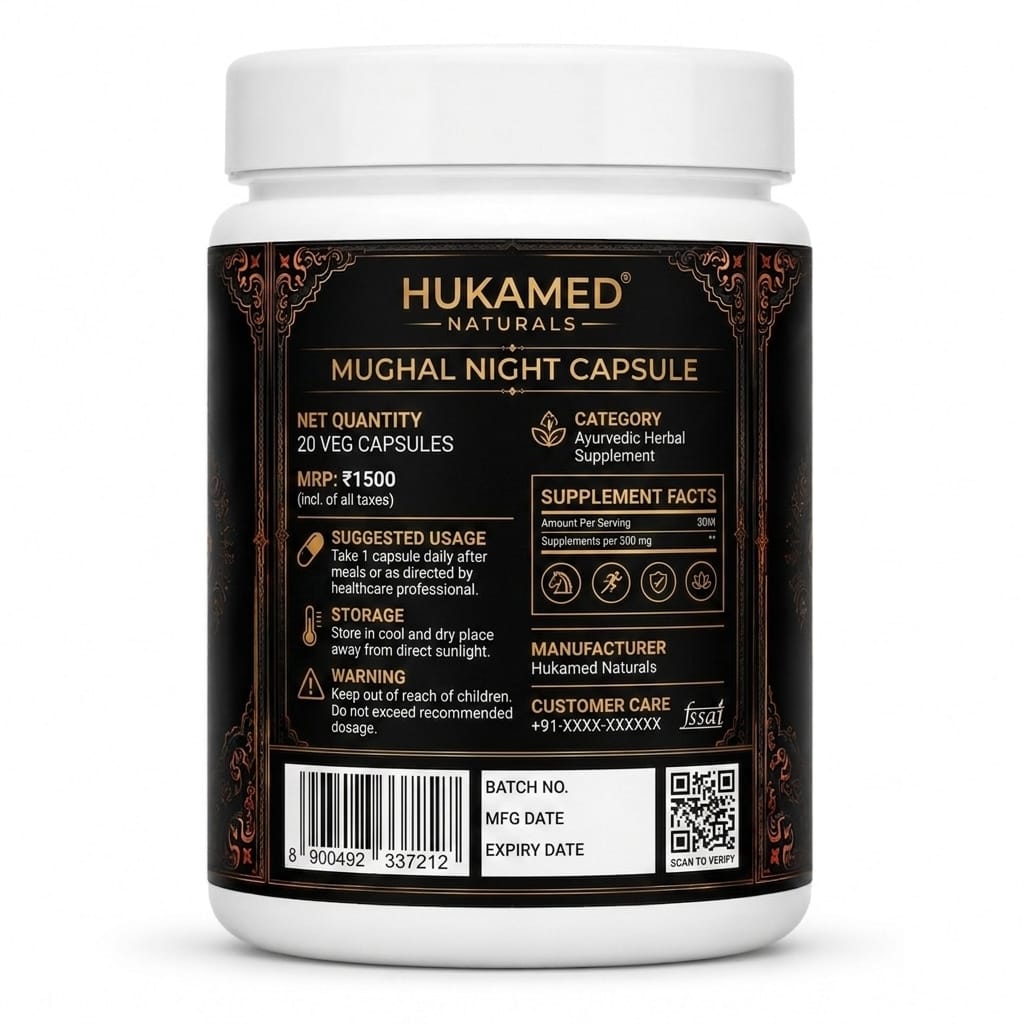 Mughal Nights Capsules – Premium Herbal Wellness Formula | Hukamed Naturals
