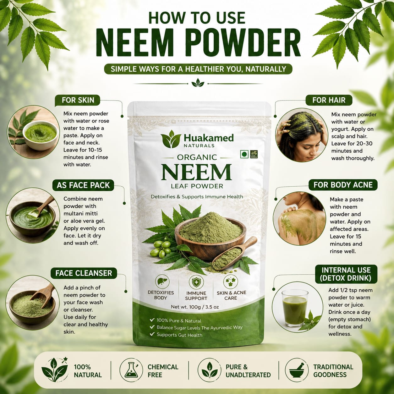 Neem Powder – Premium Herbal Powder