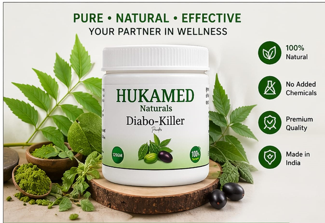 Diabo Killer Powder – Premium Herbal Blend by Hukamed Naturals