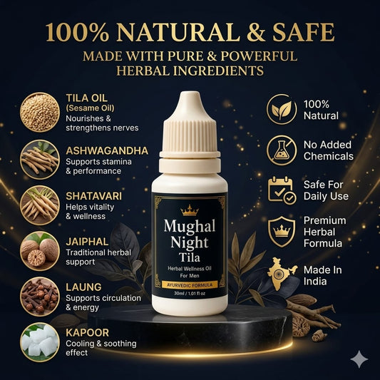 Mughal Night Tila – Premium Herbal Massage Oil